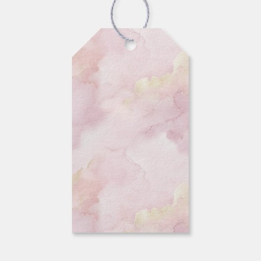 Stoffige Roze Wildflower Bedankt Cadeau Labels – B Cadeaulabel (Achterkant)