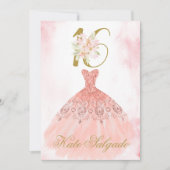 Stoffige roze zoete 16 uitnodiging (Voorkant)