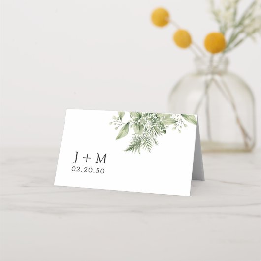 Stoffige Sage groene bruiloft Opgevouwen (Achterkant)