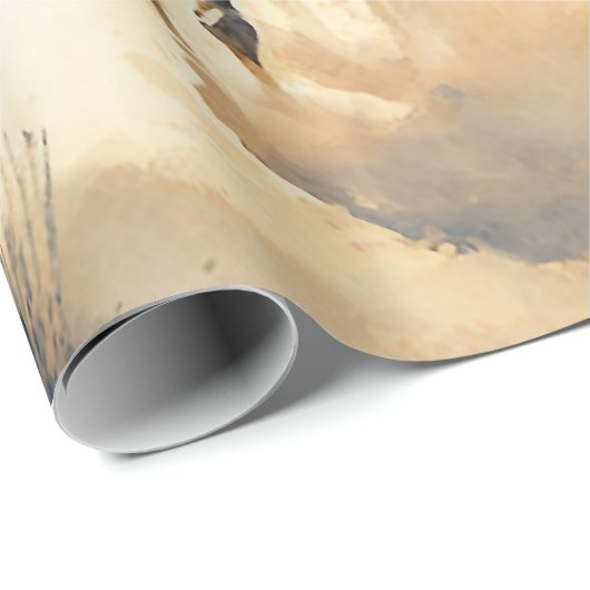 Stoffige western waterverfschildering ‘Riders in t Cadeaupapier (Rol Hoek)