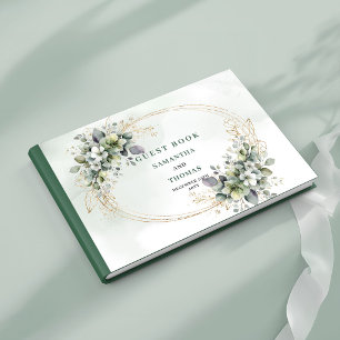 Stofgroen Eucalyptus Gouden Trouw Gastboek Gastenboek