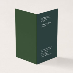Stofgroen Uniek Eenvoudig Minimalistisch Premium L Visitekaartjes