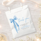 Stofjas Blauwe Strik Ze Viert Haar Bruidsfeest Bedankzakje (Geknipt)