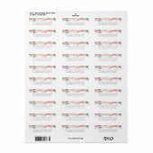 Stofris Roze Blush Perzik Bloem Label (Full Sheet)