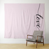 Stofroze Elegante Liefdesschrift Trouw achtergrond Wandkleed (In Situ (horizontaal))