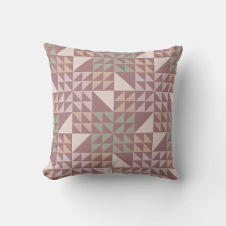Stofroze geometrisch quiltpatroon werpkussen kussen