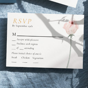 Stofroze Roze Goud Salie Groen Huwelijksmenu RSVP Kaartje