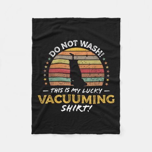 Stofzuigen Grappig Tapijt Vacuüm Quote Retro Speel Fleece Deken (Voorkant)