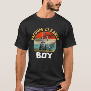 Stofzuiger Jongen Retro Vintage Huishoudster Schoo T-shirt