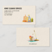 Stofzuiger schoonmaakdiensten visitekaartje (Voorkant / Achterkant)