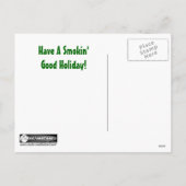Stogie Santa Funny Cartoon Briefkaart (Achterkant)