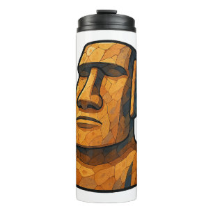 Stoic Moai Ancient Attitude Thermosbeker