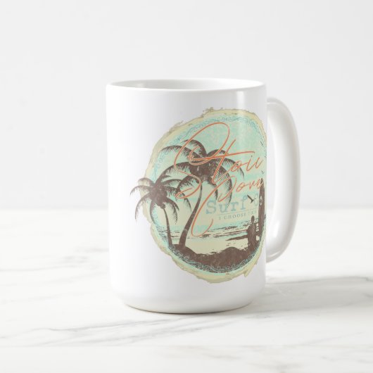 Stoic Surf Beach Ocean Palm Trees - Mok (Voorkant rechts)