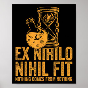 Stoïcijns goud met vertaling ex nihilo nihil fit poster