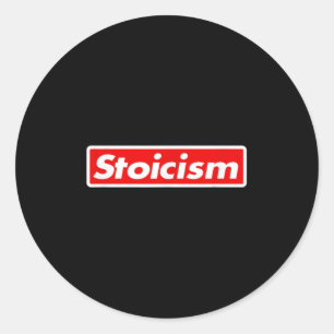 Stoïcijns Shirt _ Stoïcisme Logo _ Filosofie Shirt Ronde Sticker