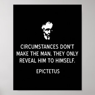 Stoïcijnse Epictetus citaat omstandigheden niet ma Poster