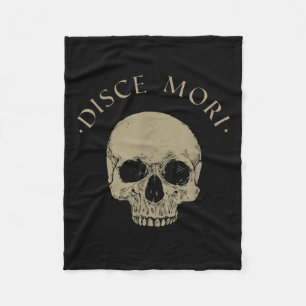 Stoïcijnse filosofie Disce Mori Skull Stoïcisme Qu Fleece Deken