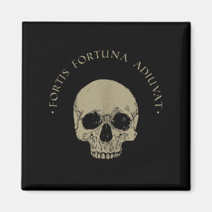 Stoïcijnse filosofie Fortis Fortuna Adiuvat Skull  Magneet