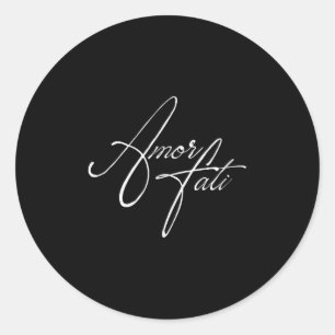 Stoïcijnse filosofie Latijnse quote Amor Fati Love Ronde Sticker