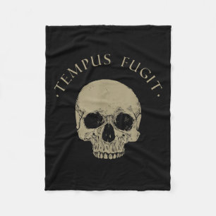 Stoïcijnse filosofie Tempus Fugit Skull Stoïcisme Fleece Deken