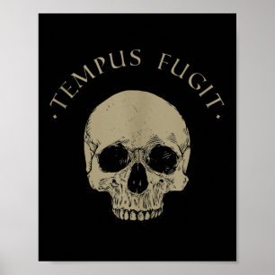 Stoïcijnse filosofie Tempus Fugit Skull Stoïcisme Poster