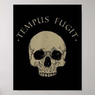 Stoïcijnse filosofie Tempus Fugit Skull Stoïcisme  Poster
