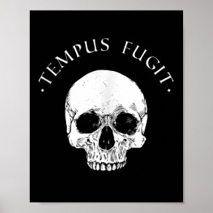Stoïcijnse filosofie Tempus Fugit Skull Stoïcisme Poster