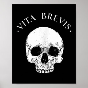 Stoïcijnse filosofie Vita Brevis Skull Stoïcisme Q Poster
