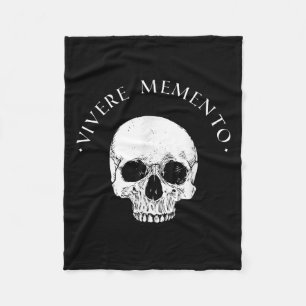 Stoïcijnse filosofie Vivere Memento Skull Stoicism Fleece Deken