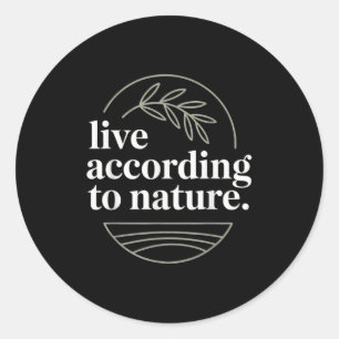 Stoïcijnse filosoof citeert Motivatie stoïcisme Ze Ronde Sticker