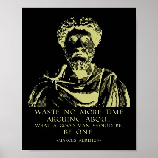 Stoïcijnse Gezegden Marcus Aurelius Poster (Voorkant)