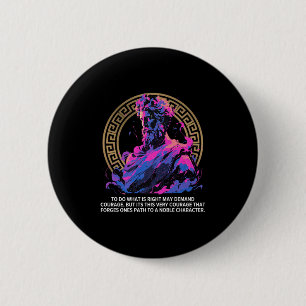 Stoïcijnse Inspirerend wijsbegeerte Epische Oudgri Ronde Button 5,7 Cm