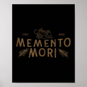 Stoïcijnse quote _ Amor Fati _ Memento Mori _ Boho Poster