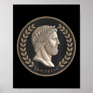 Stoïcijnse Romeinse epictetus buste Poster