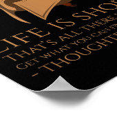 Stoïcisme citaat - Leven is kort - Marcus Aurelius Poster (Hoek)