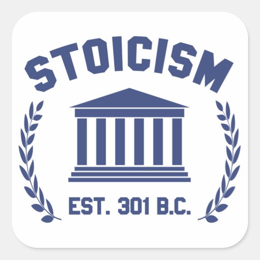 Stoicisme Vierkante Sticker (Voorkant)