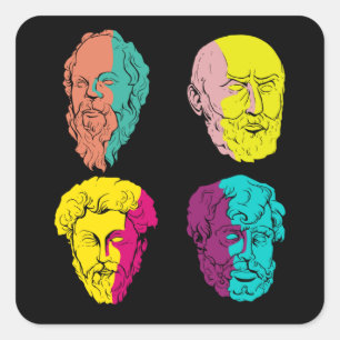 Stoiker Stoa Vierkante Sticker