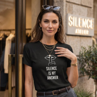 Stoïsche Mentaliteit Stilte Is Mijn Antwoord Dames T-shirt