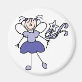 Stok figuur engel Paarse magneet (Voorkant)