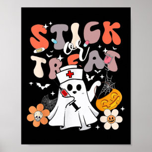 Stok of behandel Halloween Ghost Nurse Crna Emerge Poster