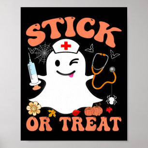 Stok of trakteer verpleegster grappig Halloween ko Poster