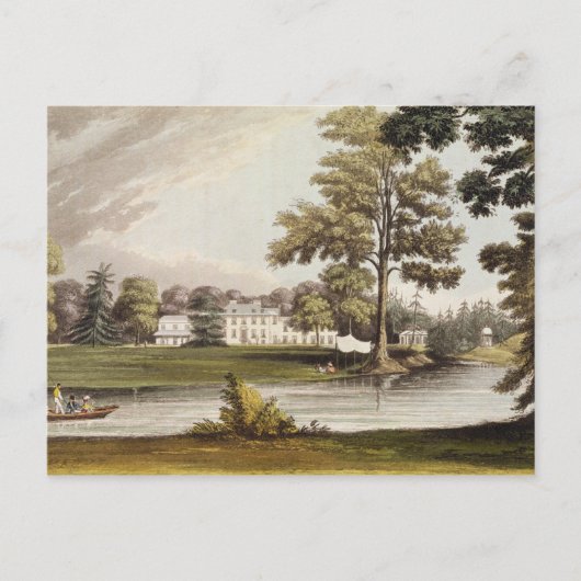 Stoke Place, van Ackermann's "Bewaarder van Kunste Briefkaart (Voorkant)