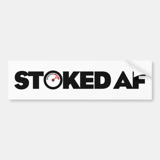 Stoked AF Bumpersticker (Voorkant)