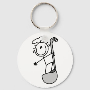 Stokfiguur Chef met Pollepel Sleutelhanger
