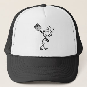 Stokfiguur Chef met Vork T-shirts en Cadeaus Trucker Pet