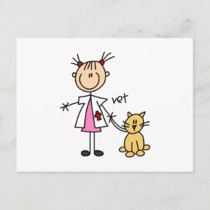 Stokfiguur Dierenarts Briefkaart