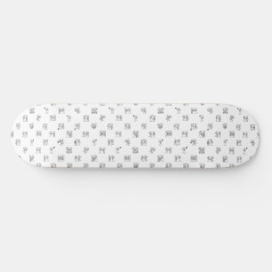 Stokfiguur Huwelijksmomenten – Zwart op Wit Doodle Skateboard
