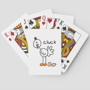 Stokfiguur Kip T-shirts en Cadeaus Pokerkaarten