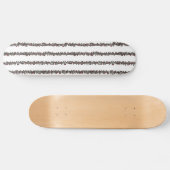 Stokken en stenen-zwarte, witte en rode strepen skateboard (Horizontaal)