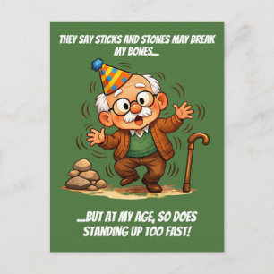 Stokken, Stenen & Te Snel Opstaan Briefkaart